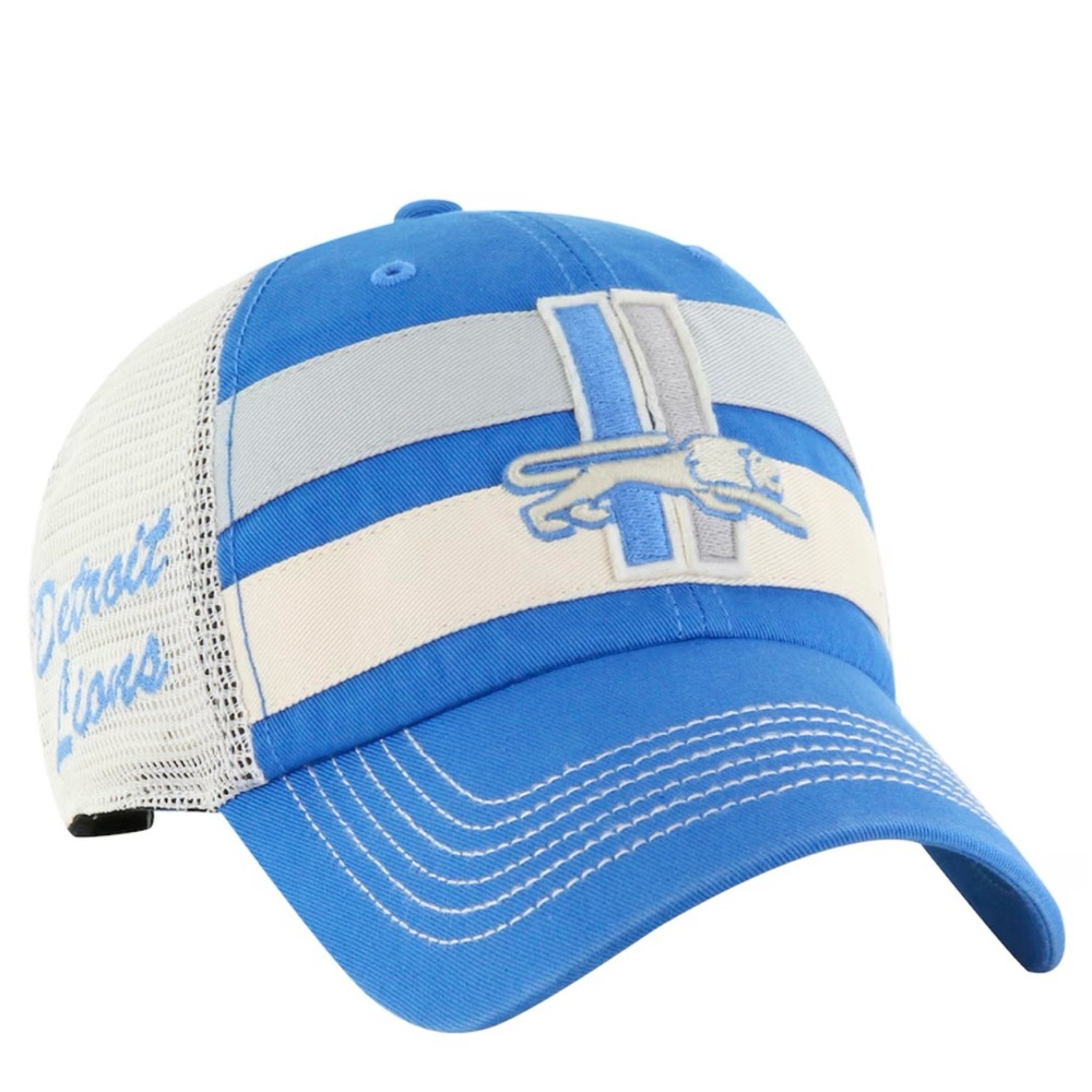 Detroit Lions '47 Clubhouse Boon Clean-Up Trucker Adjustable Hat - Blue *NEW*